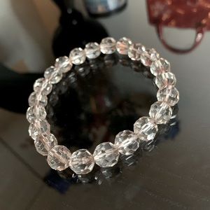 Transparent shiny beads bracelet🤍